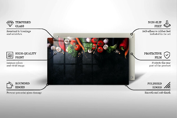 Deska za sporák Barevná zelenina