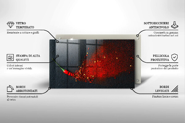 Sklo za sporák Čili paprička
