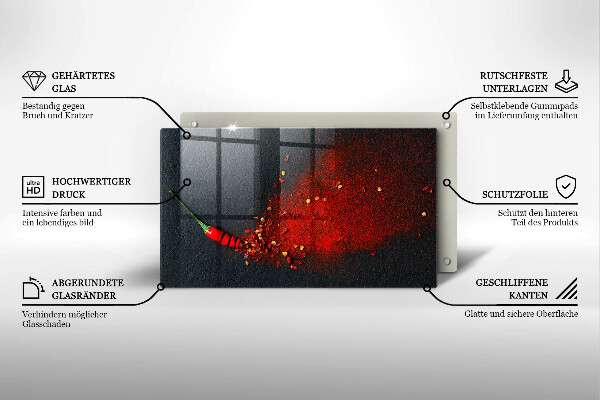 Sklo za sporák Čili paprička