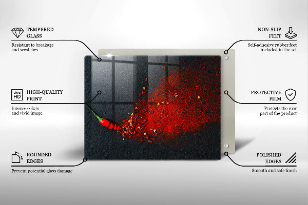 Sklo za sporák Čili paprička