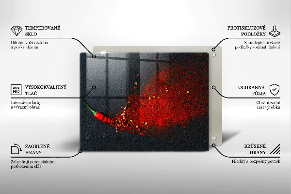 Sklo za sporák Čili paprička