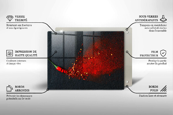 Sklo za sporák Čili paprička