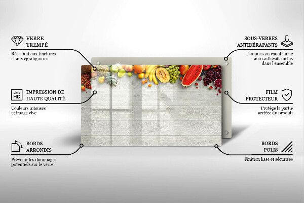 Sklo za sporák Ovoce na prknech