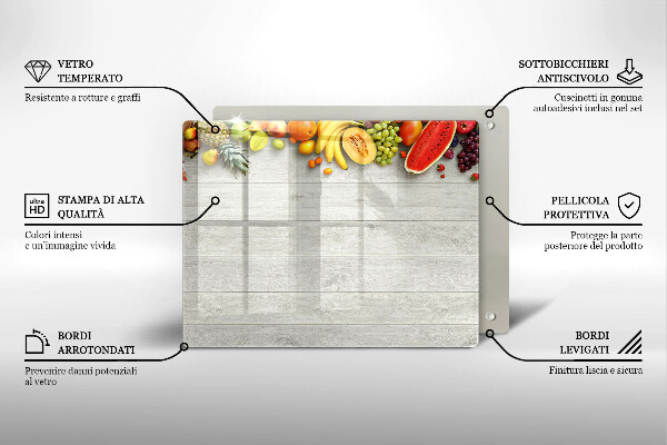 Sklo za sporák Ovoce na prknech