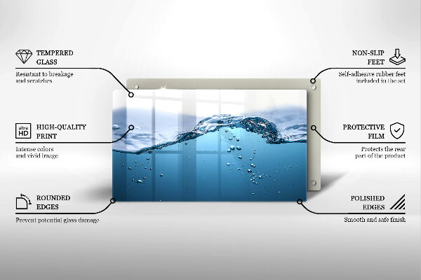 Sklo za sporák Modrá voda