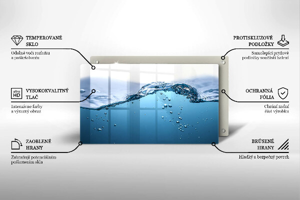 Sklo za sporák Modrá voda