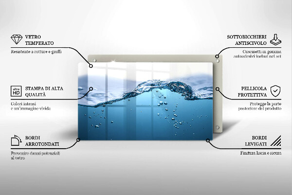 Sklo za sporák Modrá voda