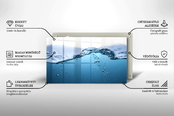 Sklo za sporák Modrá voda