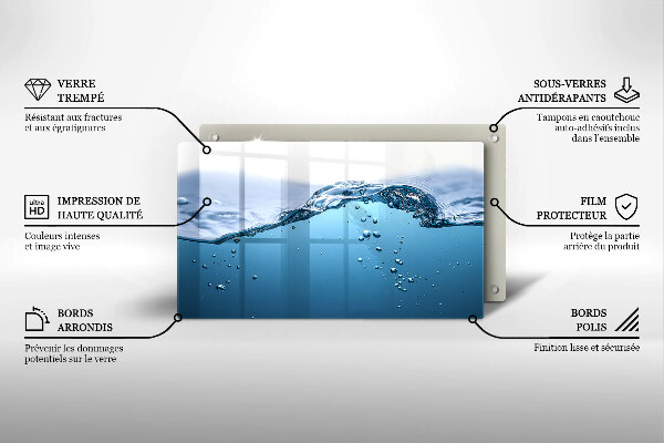 Sklo za sporák Modrá voda