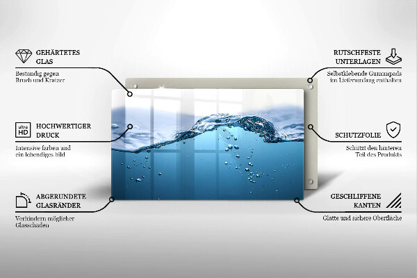 Sklo za sporák Modrá voda