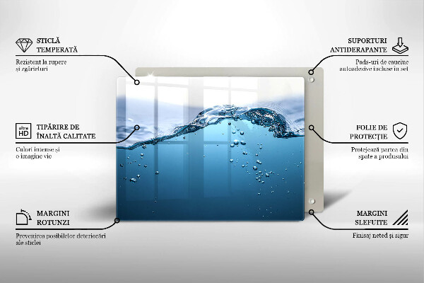 Sklo za sporák Modrá voda