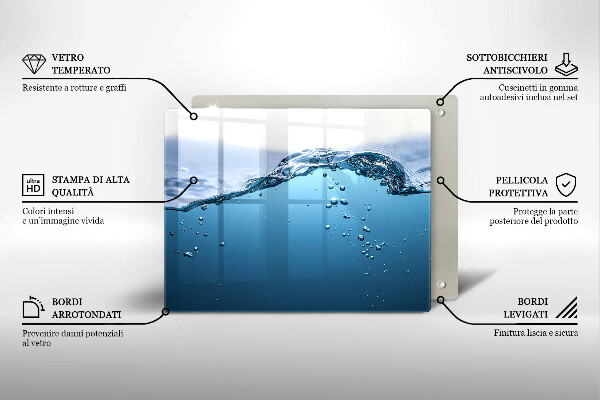 Sklo za sporák Modrá voda