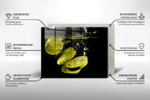 Sklo za sporák Limetky ve vodě