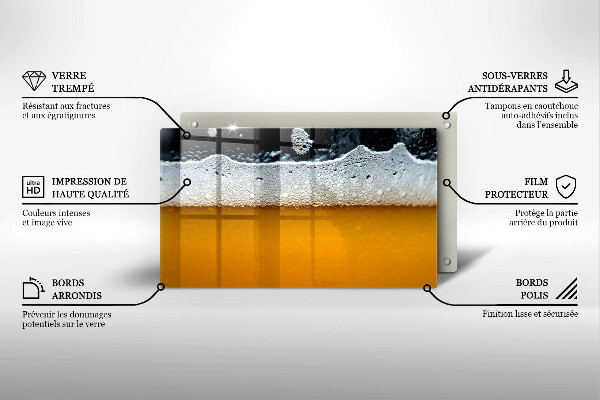 Sklo za sporák Pijte pivní pěnu
