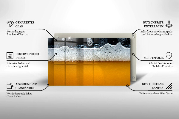 Sklo za sporák Pijte pivní pěnu