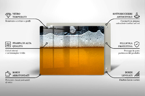Sklo za sporák Pijte pivní pěnu