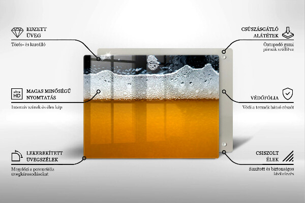 Sklo za sporák Pijte pivní pěnu
