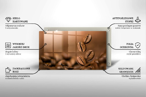 Sklo za sporák Kávová zrna