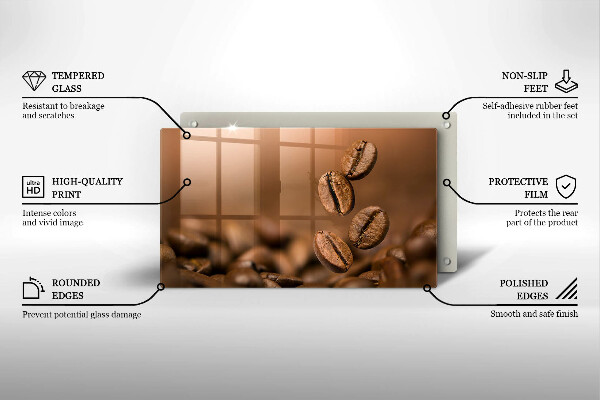 Sklo za sporák Kávová zrna