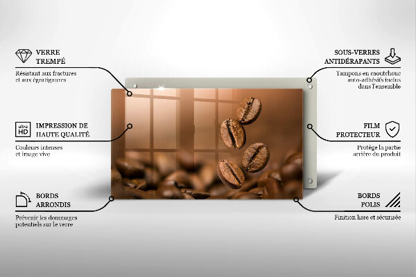 Sklo za sporák Kávová zrna