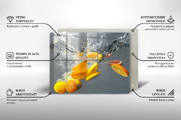 Sklo za sporák Citrony ve vodě