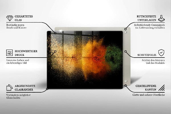 Sklo za sporák Barevné koření