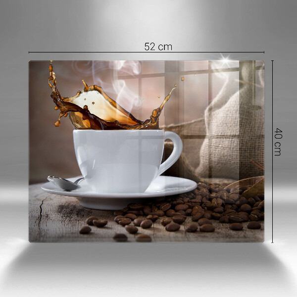 Kryt na varnou desku Šálek a kávová zrna