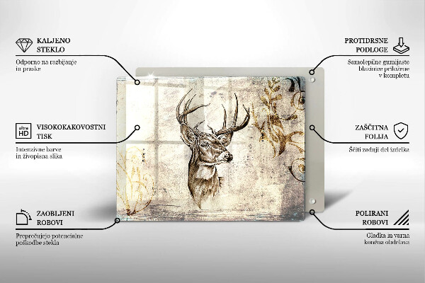 Kryt na varnou desku Ilustrace zvířat jelenů