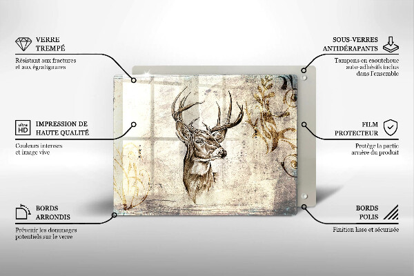 Kryt na varnou desku Ilustrace zvířat jelenů