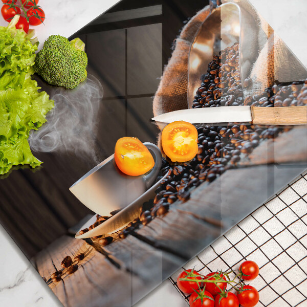 Kryt na varnou desku Šálek kávy a srdce