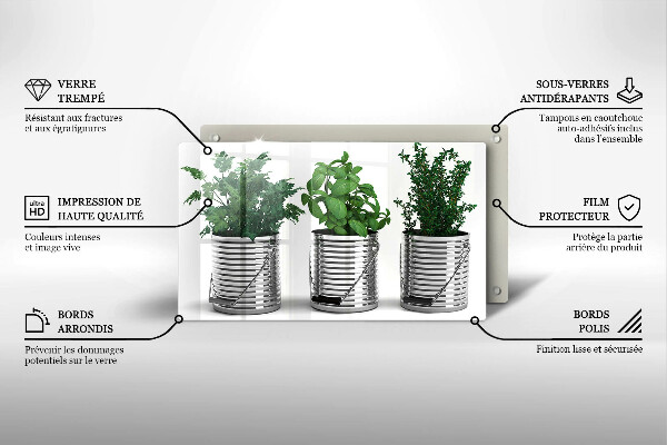 Kryt na varnou desku Květináče s bylinkami