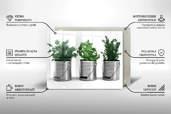 Kryt na varnou desku Květináče s bylinkami