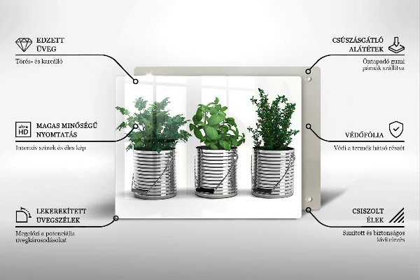 Kryt na varnou desku Květináče s bylinkami