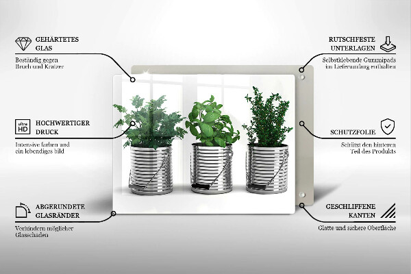 Kryt na varnou desku Květináče s bylinkami