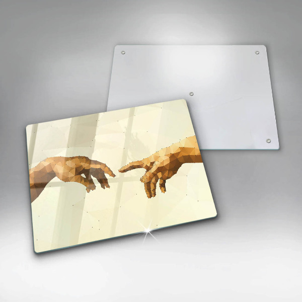 Kryt na varnou desku Stvoření adamových rukou