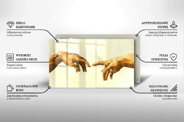 Kryt na varnou desku Stvoření adamových rukou