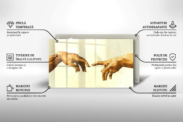 Kryt na varnou desku Stvoření adamových rukou