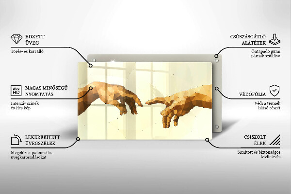 Kryt na varnou desku Stvoření adamových rukou