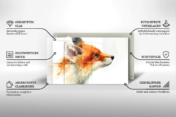 Sklo za sporák Malovaná liška