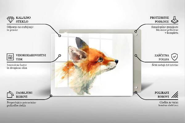 Sklo za sporák Malovaná liška