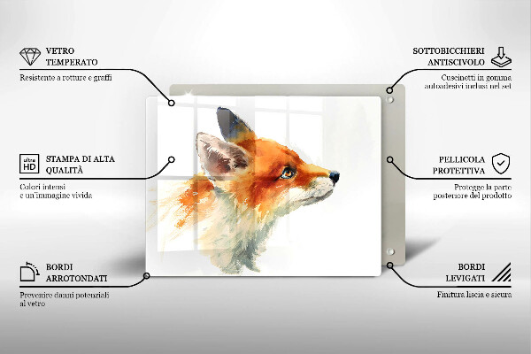 Sklo za sporák Malovaná liška