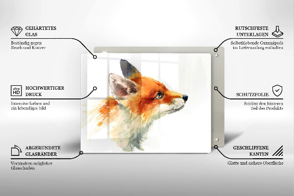 Sklo za sporák Malovaná liška