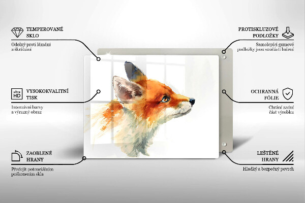 Sklo za sporák Malovaná liška