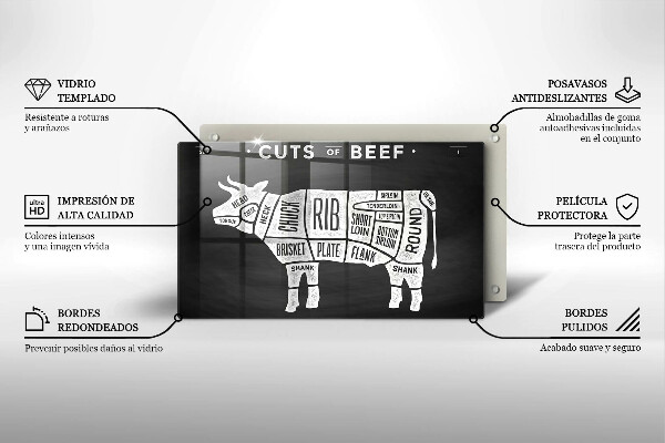 Sklo za sporák Kravské maso hovězí maso