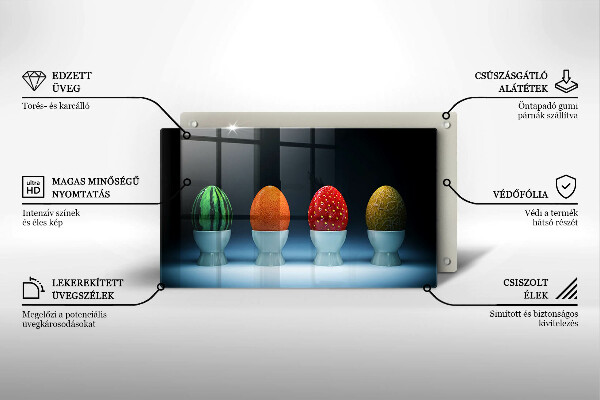 Kryt na varnou desku Abstraktní ovocná vejce