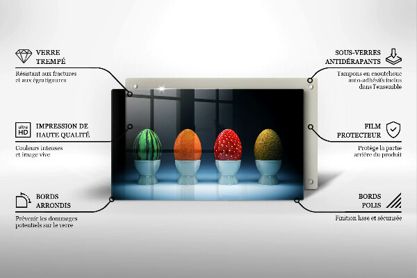 Kryt na varnou desku Abstraktní ovocná vejce