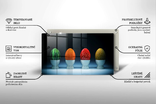 Kryt na varnou desku Abstraktní ovocná vejce