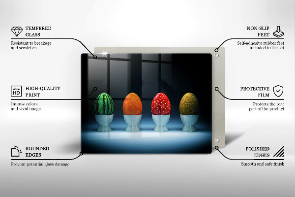 Kryt na varnou desku Abstraktní ovocná vejce