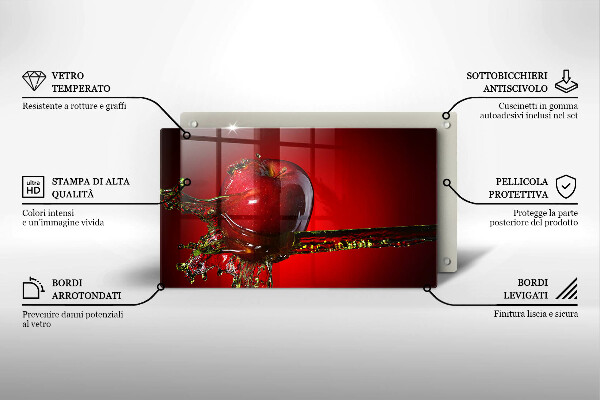 Kryt na varnou desku Apple ovoce ve vodě