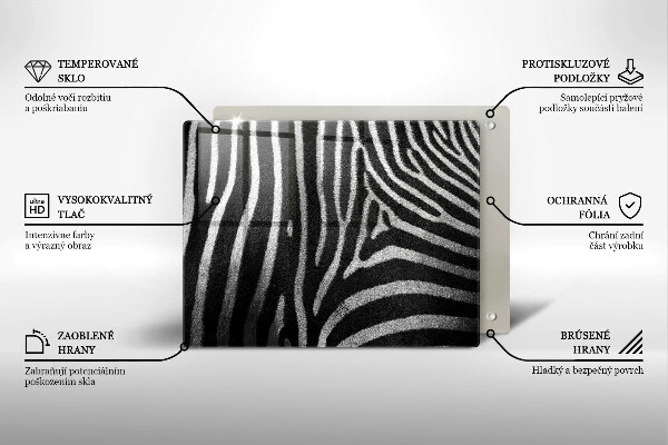 Sklo za sporák Zebrové pruhy